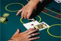 Blackjack Dealer Checking Hole Card